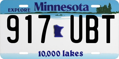 MN license plate 917UBT