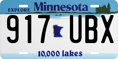 MN license plate 917UBX