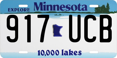 MN license plate 917UCB