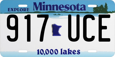 MN license plate 917UCE