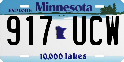 MN license plate 917UCW