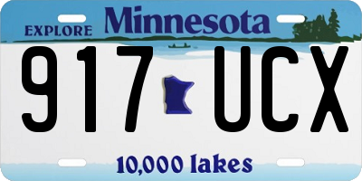 MN license plate 917UCX