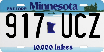 MN license plate 917UCZ