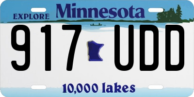 MN license plate 917UDD