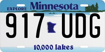MN license plate 917UDG