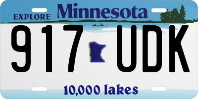 MN license plate 917UDK