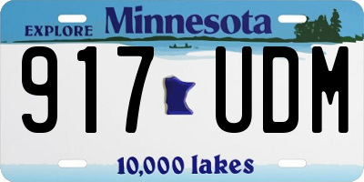 MN license plate 917UDM