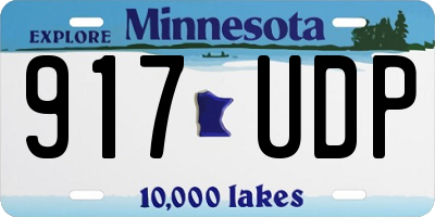 MN license plate 917UDP