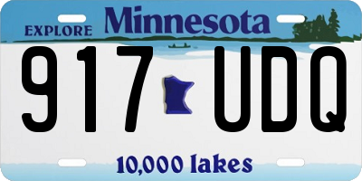 MN license plate 917UDQ