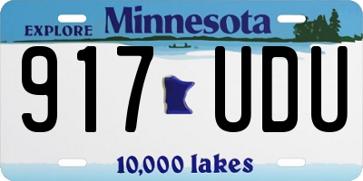 MN license plate 917UDU