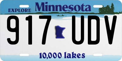 MN license plate 917UDV