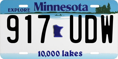 MN license plate 917UDW