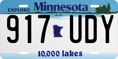 MN license plate 917UDY