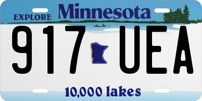 MN license plate 917UEA