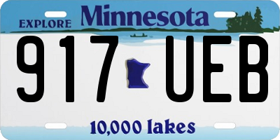 MN license plate 917UEB
