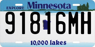 MN license plate 91816MH