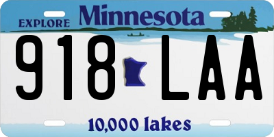 MN license plate 918LAA