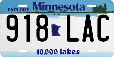 MN license plate 918LAC