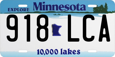 MN license plate 918LCA