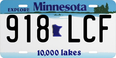 MN license plate 918LCF