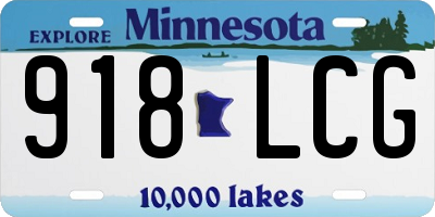 MN license plate 918LCG