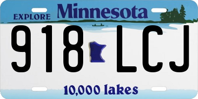 MN license plate 918LCJ