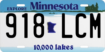 MN license plate 918LCM