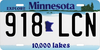 MN license plate 918LCN