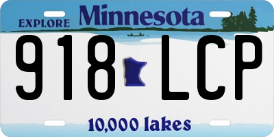 MN license plate 918LCP