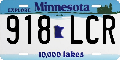 MN license plate 918LCR