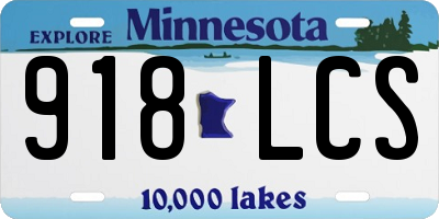 MN license plate 918LCS