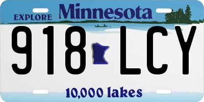 MN license plate 918LCY