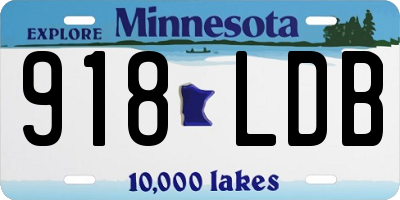 MN license plate 918LDB