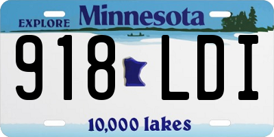 MN license plate 918LDI