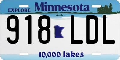 MN license plate 918LDL