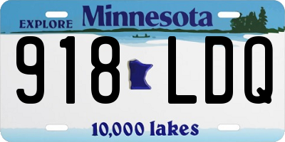 MN license plate 918LDQ