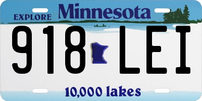 MN license plate 918LEI