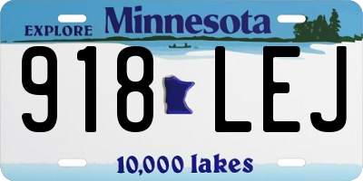 MN license plate 918LEJ