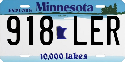 MN license plate 918LER