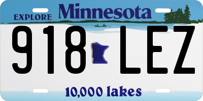 MN license plate 918LEZ