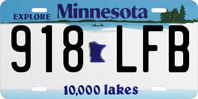 MN license plate 918LFB
