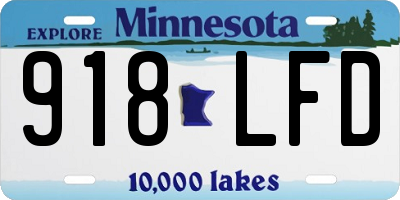 MN license plate 918LFD