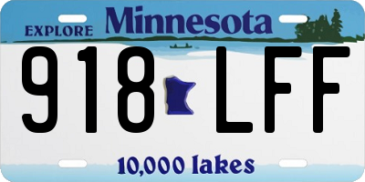 MN license plate 918LFF