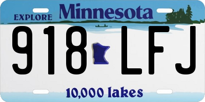 MN license plate 918LFJ