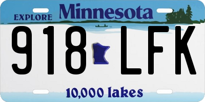 MN license plate 918LFK