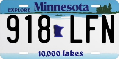 MN license plate 918LFN