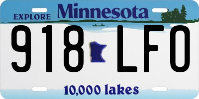 MN license plate 918LFO