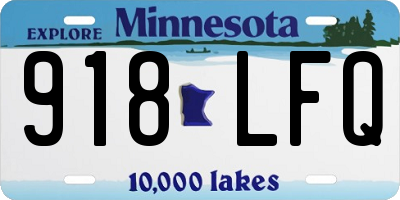 MN license plate 918LFQ