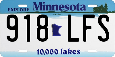 MN license plate 918LFS