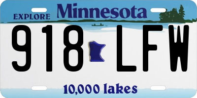 MN license plate 918LFW